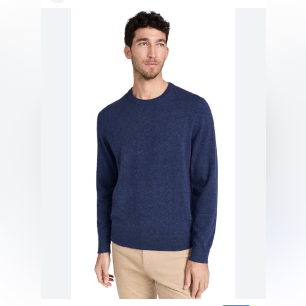 Theory Men's Deep Blue Crewneck Sweater XL